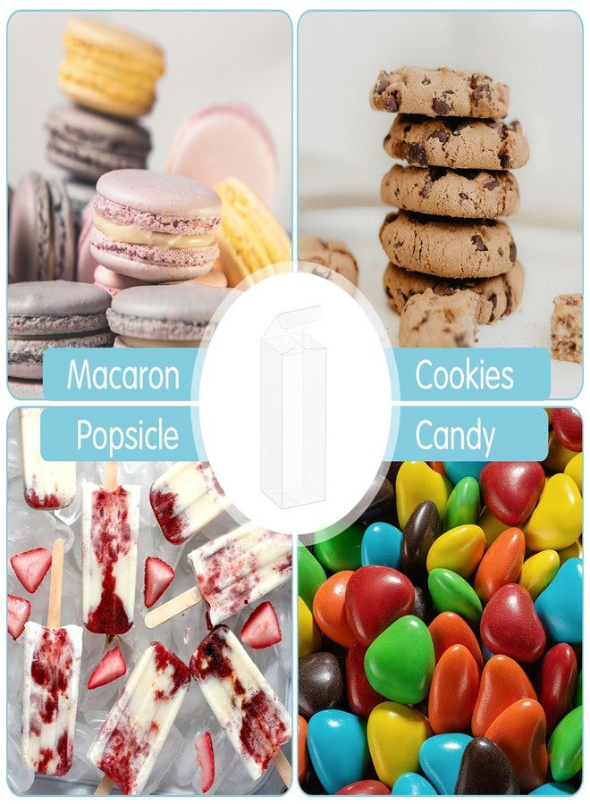 HAPPY POTATO 25 Pack Plastic Macaron Boxes for 4/5, PET Clear Favors Boxes with Ribbon, Christmas Clear Gift Boxes, 5"x2"x2" Candy Boxes Party Favors - Image 5
