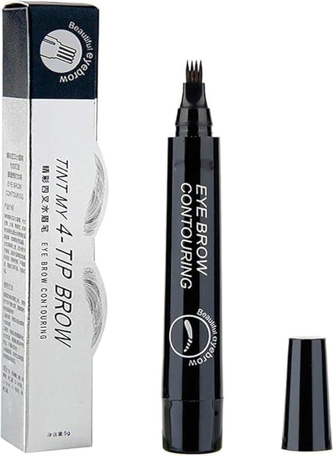 AKSH Eyebrow Pen - Black | Waterproof & Smudge-Proof | One Swipe Application | Micro Precision | Natural & Long-Lasting Finish | For Denser & Fuller Eyebrows | Easy to Use | - Image 1