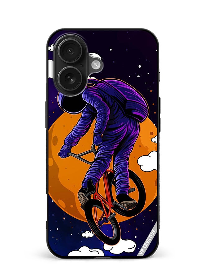 VR CREATIVE Protective Case Cover For Apple iPhone 16 Wheelie Astro Design Multicolour