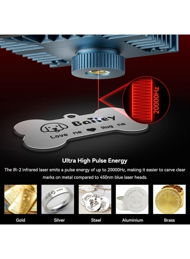 سكلبفون SCULPFUN IR-2 1064nm وحدة الأشعة تحت الحمراء S9، S30، S30 Ultra، SF-A9، S6 Pro، S10، 0.03mm بقعة فائقة الدقة، رأس شعاع قوي للمعادن، الذهب، الفضة، المجوهرات، الألومنيوم، البلاستيك، الأزرق، SF-1064NM. - Image 5