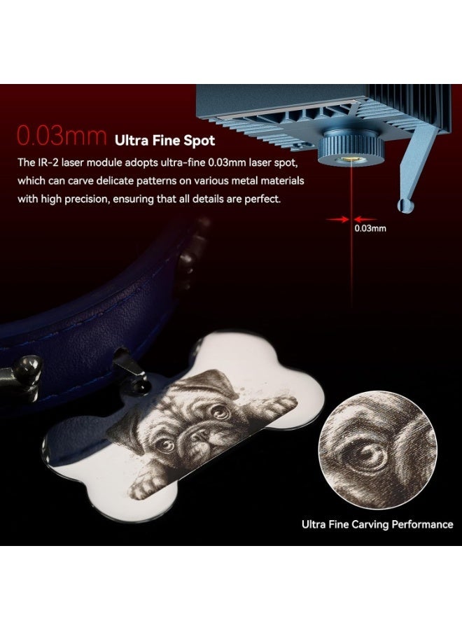 سكلبفون SCULPFUN IR-2 1064nm وحدة الأشعة تحت الحمراء S9، S30، S30 Ultra، SF-A9، S6 Pro، S10، 0.03mm بقعة فائقة الدقة، رأس شعاع قوي للمعادن، الذهب، الفضة، المجوهرات، الألومنيوم، البلاستيك، الأزرق، SF-1064NM. - Image 4