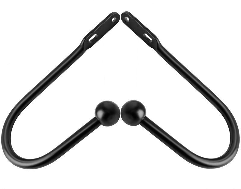 VRSS Wall Mount Curtain Tiebacks Drapery Holdbacks Curtain Holdback Hooks Simple Style (2pcs Black) - Image 5
