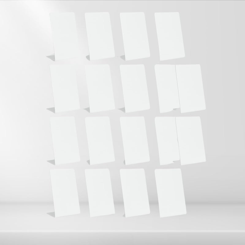 Tinydabba 4x6 inch white acrylic QR standee | L-shaped plastic display stand for reviews or any QR codes | solid desk stand for shop, salon, cafe, clinic counter (20) - Image 1