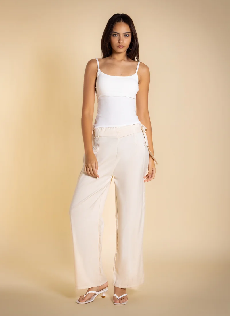 شايبس LIGHTWEIGHT TAILORED TROUSERS WITH BELT