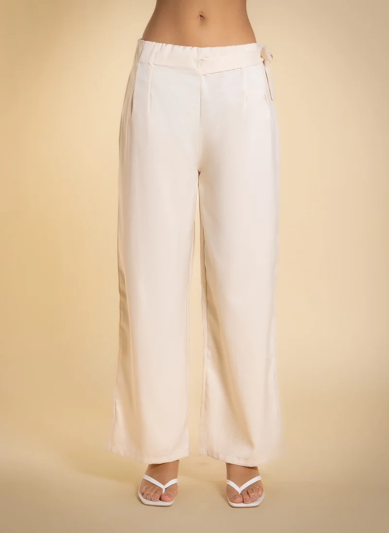 شايبس LIGHTWEIGHT TAILORED TROUSERS WITH BELT