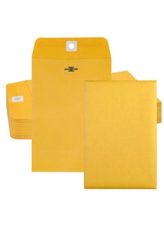 Jolbndcv 6” X 9” Clasp Envelopes With Gummed Seal Brown Kraft Catalog Envelopes Clasp Mailing Envelopes For Home Office Business 28 Lb Kraft Paperpack Of 30  - Image 1