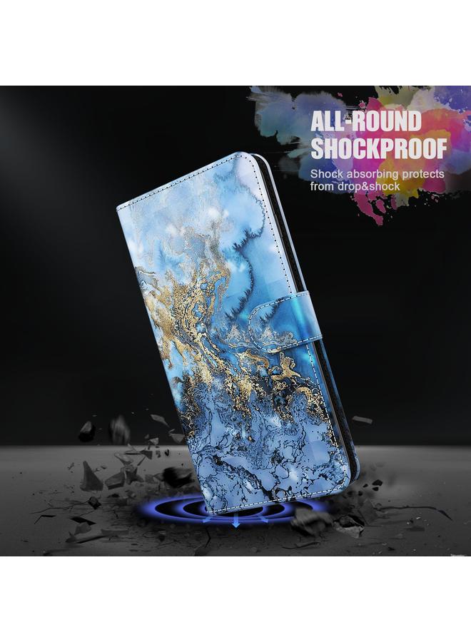 S-TOP Case For Samsung Galaxy M13 4G 3D Painting Pattern TPU + PU Leather Phone Case - Image 4