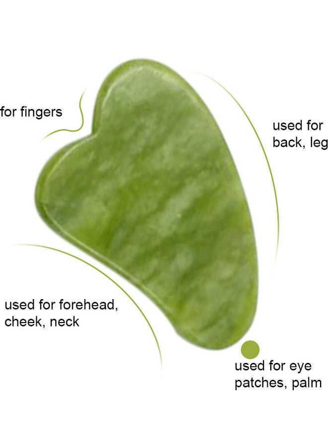 NIBEMINENT Jade Rollers & Gua Sha Scrapers Stone Set for Facial Skin Care Anti-aging Face Eye Neck Beauty Roller Massager Green - Image 5