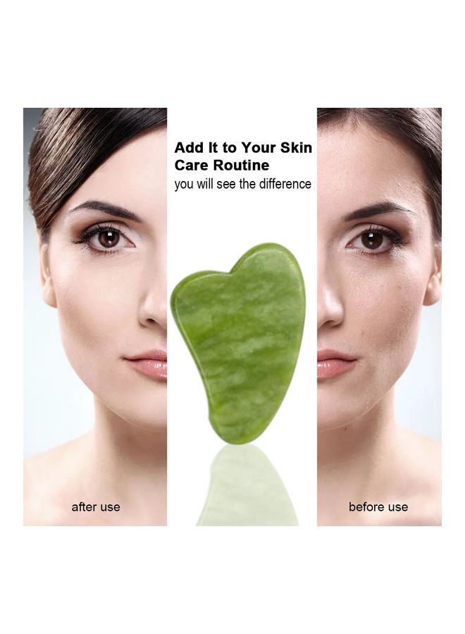 NIBEMINENT Jade Rollers & Gua Sha Scrapers Stone Set for Facial Skin Care Anti-aging Face Eye Neck Beauty Roller Massager Green - Image 4