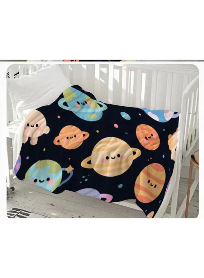 general Baby and children's cartoon flannel thin blanket (warm and comfortable, suitable for sleep, game use) 70cm*100cm - Image 1
