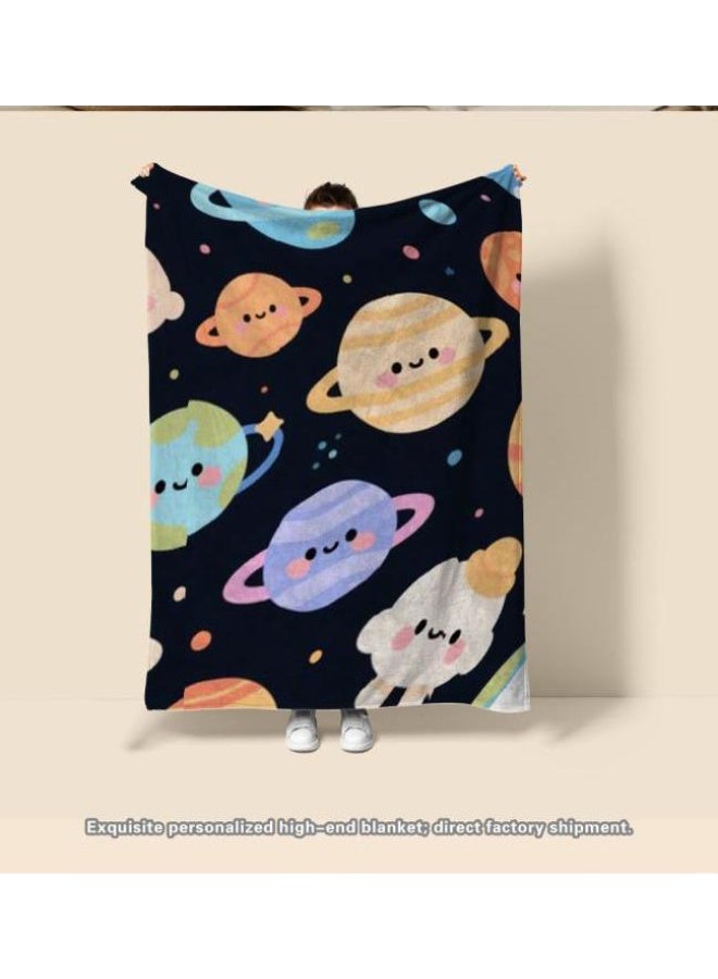general Baby and children's cartoon flannel thin blanket (warm and comfortable, suitable for sleep, game use) 70cm*100cm - Image 3