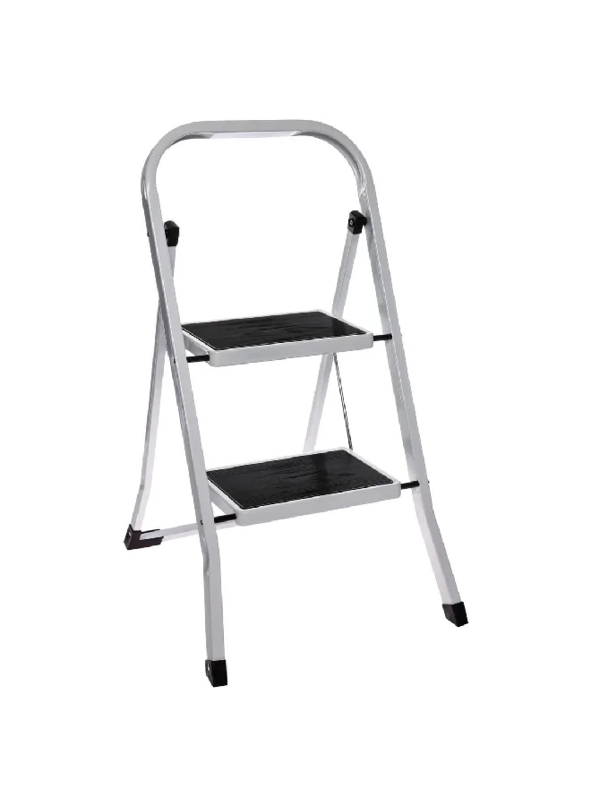 Five Simply Smart High-Quality Metal 2-Step Stool White and Black 46.5 x 81 x 55 cm 117312