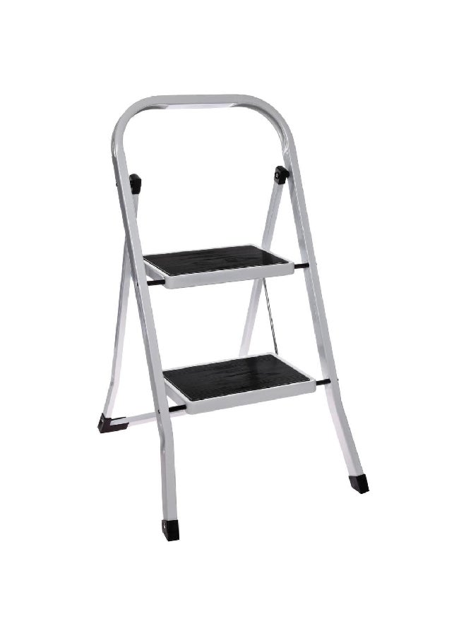 Five Simply Smart High-Quality Metal 2-Step Stool White and Black 46.5 x 81 x 55 cm 117312 - Image 1