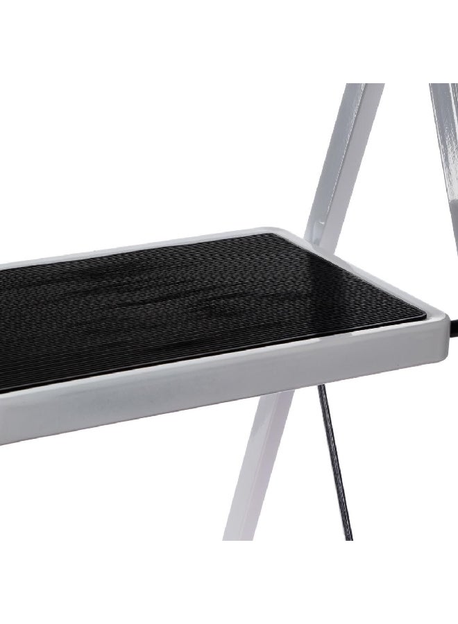 Five Simply Smart High-Quality Metal 2-Step Stool White and Black 46.5 x 81 x 55 cm 117312 - Image 3