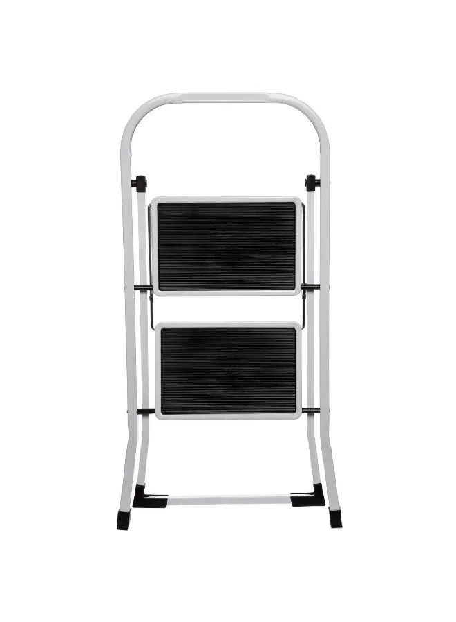 Five Simply Smart High-Quality Metal 2-Step Stool White and Black 46.5 x 81 x 55 cm 117312