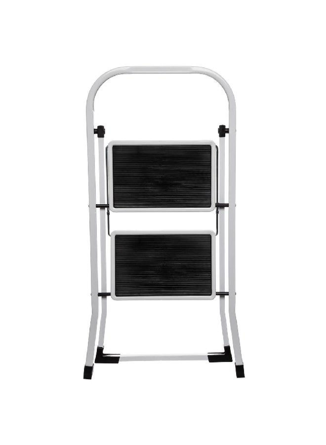 Five Simply Smart High-Quality Metal 2-Step Stool White and Black 46.5 x 81 x 55 cm 117312 - Image 2