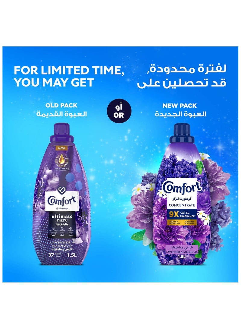 Comfort Concentrated Fabric Softener, 9X Fragrance, Colour Protection, Superior Softness, Lavender & Magnolia Scent, 1.5L - Image 2