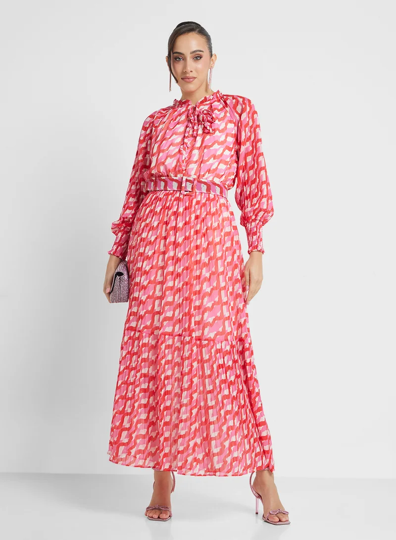 Khizana Pleated Maxi Dress