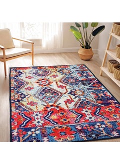 Status Contract Status Contract Rugs for Living Room|(4x6ft) 3D Printed Carpet for Living Room Decor|Anti Skid Backing Home Essential| Boho Rugs for Living Room (Vintage 406), Polyester, Multicolor, Rectangular  - Image 1