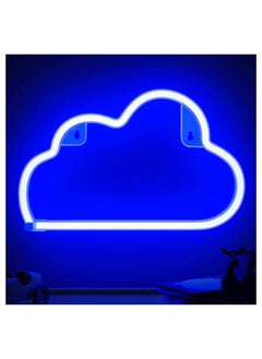 SKY-TOUCH Neon Light Cloud, LED Neon Wall Decor Light, Battery or USB Operated, For Bedroom, Aesthetic, Teen, Kids Room, Wedding, Party, Blue  - Image 1
