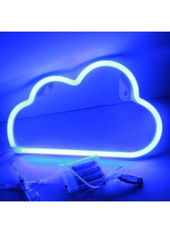 SKY-TOUCH Neon Light Cloud, LED Neon Wall Decor Light, Battery or USB Operated, For Bedroom, Aesthetic, Teen, Kids Room, Wedding, Party, Blue  - Image 2