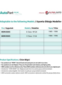 Alpha Auto Part Repair Set for Mercedes E Class W124,C124 - 5 Pieces  - Image 2