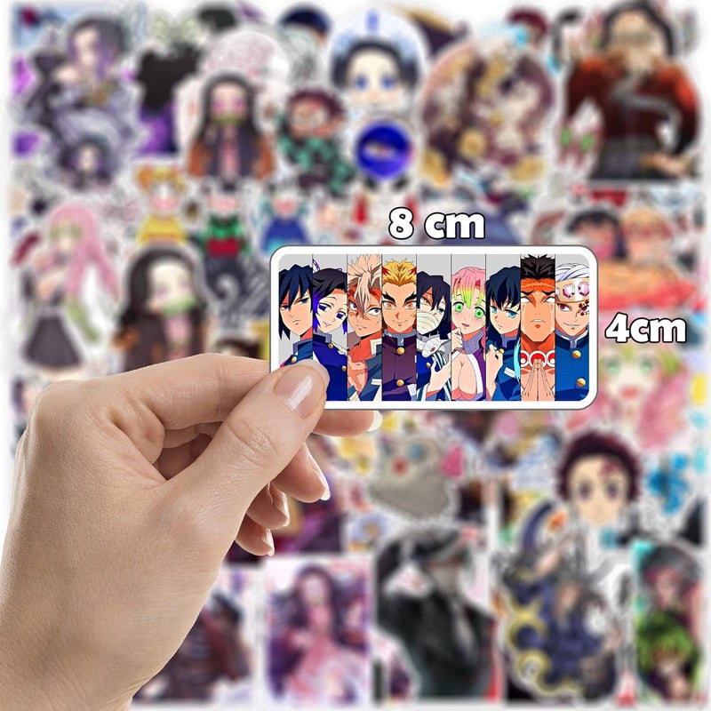 Thepaper9store Vinyl Pack of 85+ Demon Slayer Stickers for Laptop, Phone Case, Guitar, Bike, Pc, Scrapbook etc. Waterproof Glossy Laminated Residue Free Anime Stickers, self-adhesive, 6 cm - Image 5