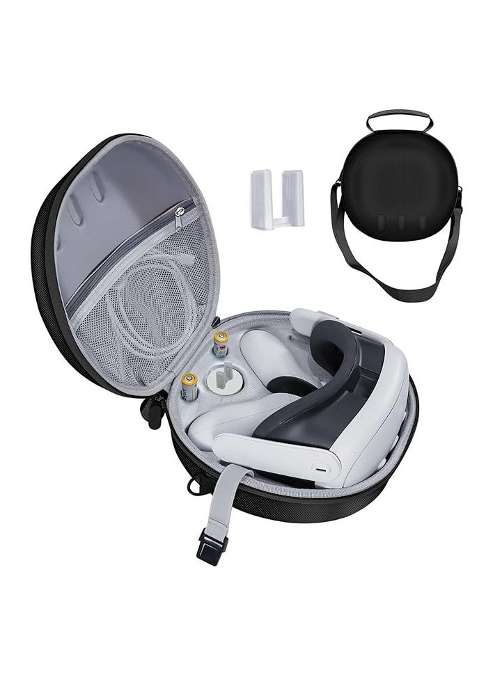 PROMASS Promass Hard Carrying Case Compatible with Meta Oculus Quest 3, VR Gaming Headset and Touch Controllers Accessories Carry Bag, Suitable for Travel and Home Storage Case (Black)  - Image 1
