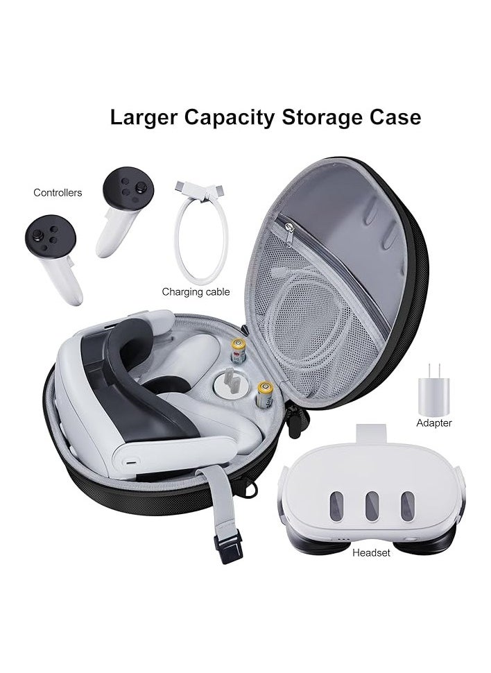 PROMASS Promass Hard Carrying Case Compatible with Meta Oculus Quest 3, VR Gaming Headset and Touch Controllers Accessories Carry Bag, Suitable for Travel and Home Storage Case (Black)  - Image 5