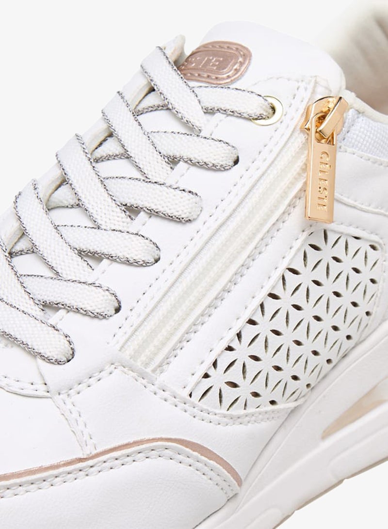 سيليست سنيكرز نسائي بأربطة وتفاصيل متباينة - Image 4