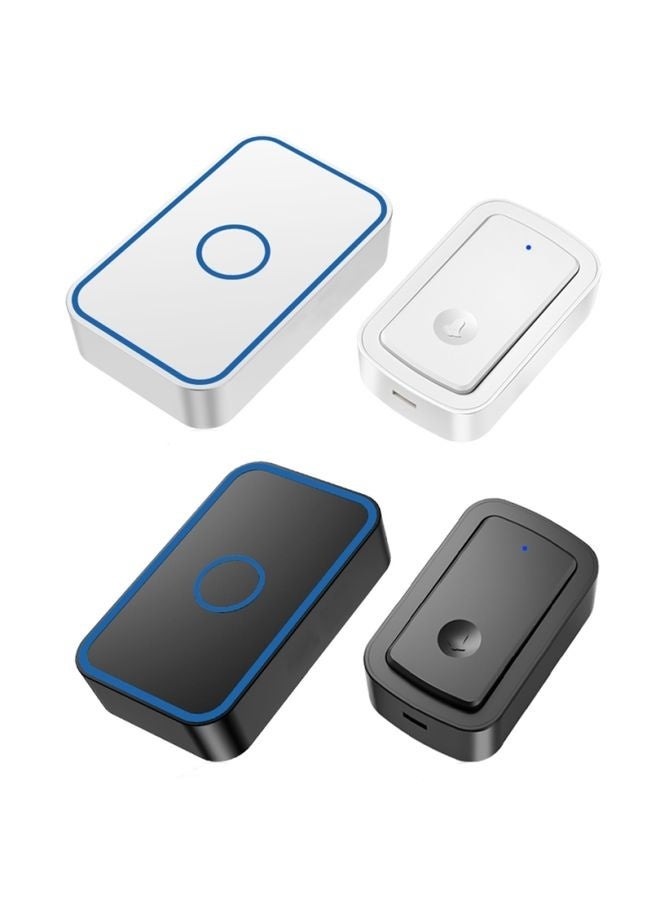 CACAZI A19 جرس باب موسيقي لاسلكي 1 ل 1 بدون بطارية، قابس: قابس أمريكي (أبيض) - Image 2