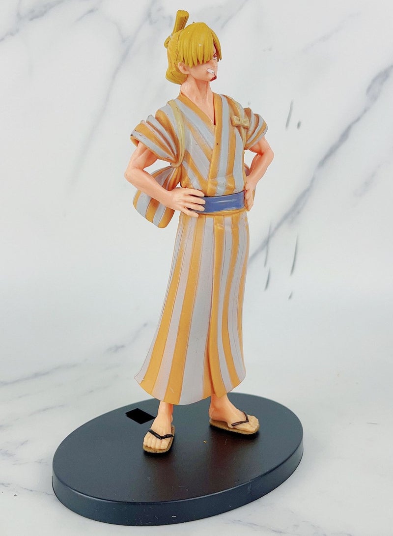 One Piece Samurai Costume Sanji Trendy Anime Figure Desktop  Car Decoration Gift - Image 2