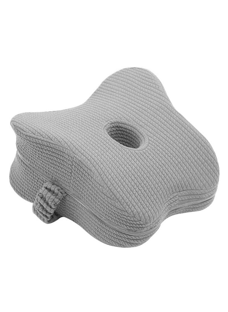 TYCOM Memory Foam Knee Pillow for Side Sleepers Orthopedic Knee and Leg Cooling Pillow Adaptive Bed Assistance Product Leg Pillow for Sleeping Lower Back and Hip Pain Light Grey.  - Image 1