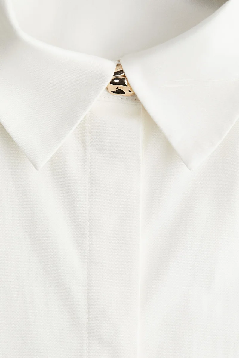 H&M Tie-belt twill shirt dress