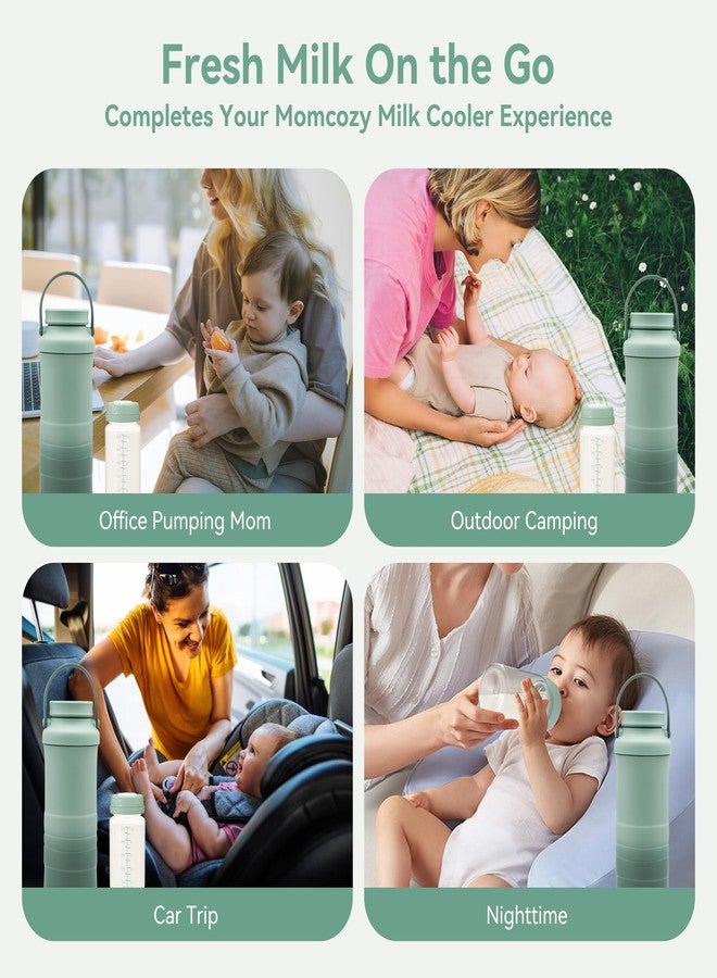 توفيفيلد زجاجة تخزين حليب الثدي من TOVVILD سعة 10 أونصة لمبرد حليب Momcozy سعة 22 أونصة، زجاجات تبريد حليب الثدي للثلاجة، زجاجات مضخة ذات عنق عريض متوافقة مع Spectra Motif Luna، الرضاعة الطبيعية أثناء السفر، 4 قطع - Image 4