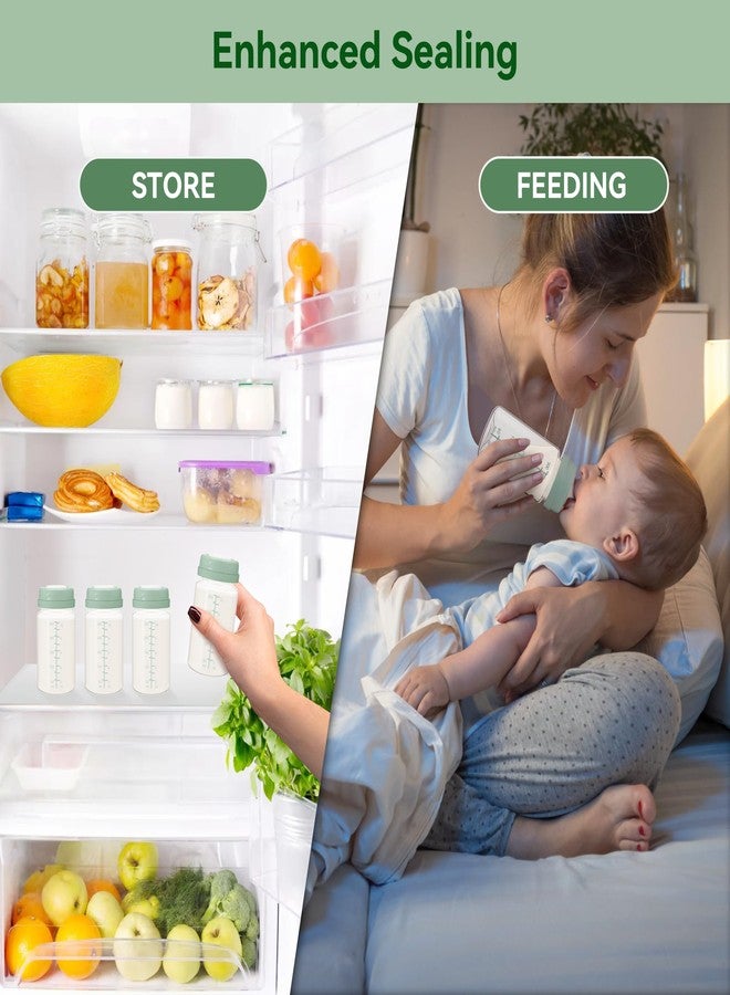 توفيفيلد زجاجة تخزين حليب الثدي من TOVVILD سعة 10 أونصة لمبرد حليب Momcozy سعة 22 أونصة، زجاجات تبريد حليب الثدي للثلاجة، زجاجات مضخة ذات عنق عريض متوافقة مع Spectra Motif Luna، الرضاعة الطبيعية أثناء السفر، 4 قطع - Image 5