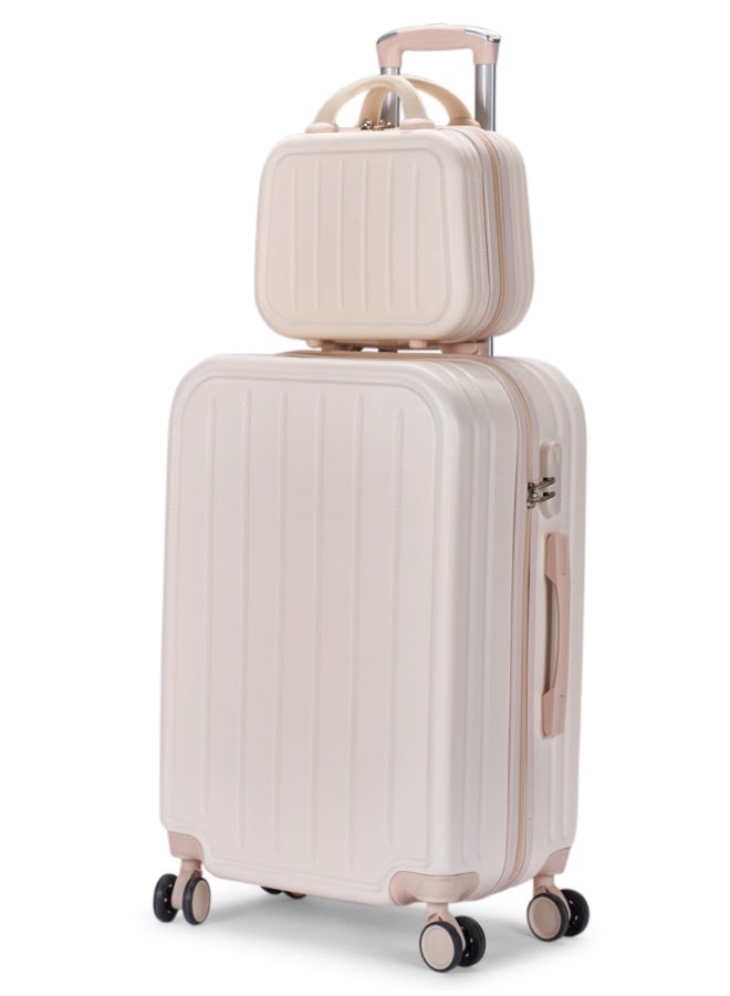 ليمرا طقم شنط سفر مكون من 6 حقائب أمتعة بـ 4 عجلات بتصميم حديث بيج - Image 5