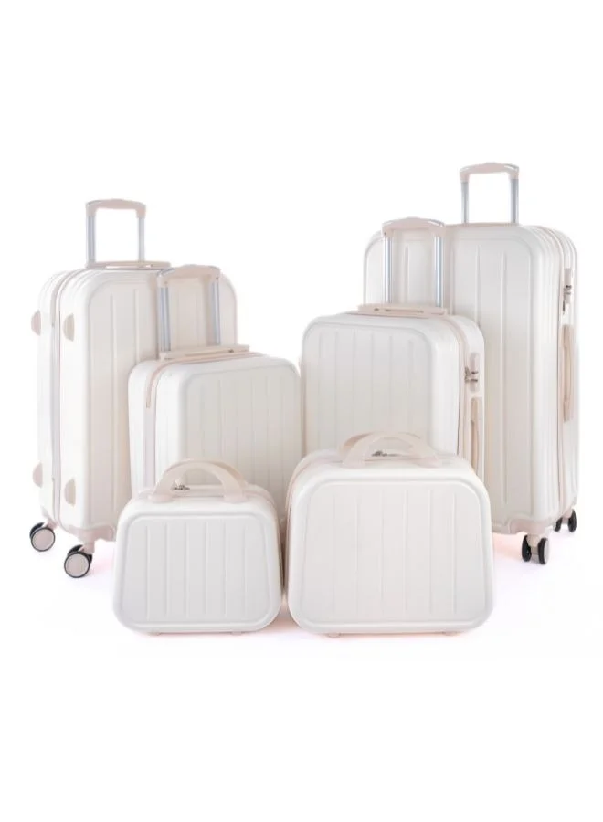 LIMRA Luggage set 6 pieces travel Bags with a distinctive design from limra beige