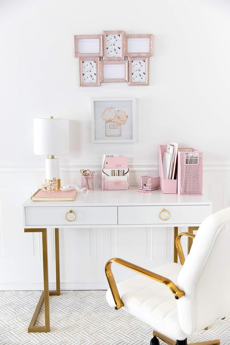 Blu Monaco Desktop Hanging File Organizer Set of 5 Pieces - Pink - Image 4
