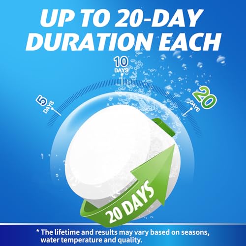 Ksend Toilet Bowl Cleaner Tablets - 40 PCS Automatic Bleach Toilet Cleaner Tablets, Slow-Releasing Deodorizing & Descaling, Powerful Bathroom Tank Cleaner - Image 3