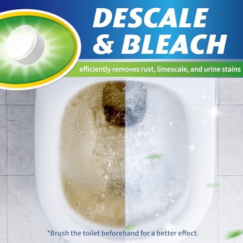 Ksend Toilet Bowl Cleaner Tablets - 40 PCS Automatic Bleach Toilet Cleaner Tablets, Slow-Releasing Deodorizing & Descaling, Powerful Bathroom Tank Cleaner - Image 2