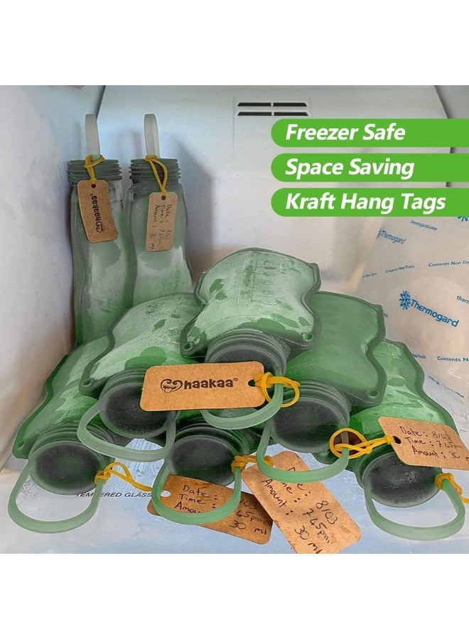 haakaa Silicone Breast Milk Storage Bag 9 oz - Reusable Breastmilk Freezer Bag - Image 3