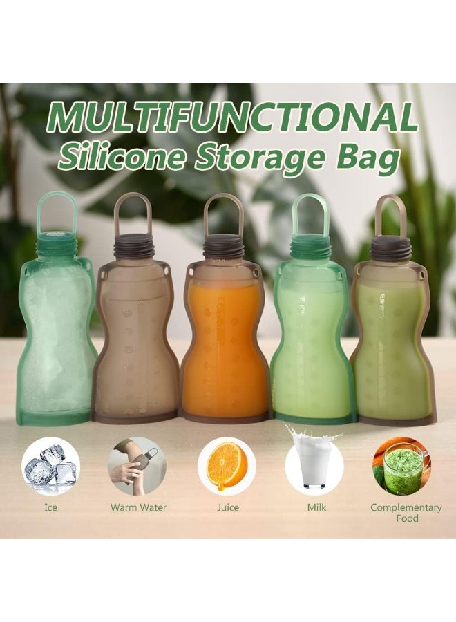 haakaa Silicone Breast Milk Storage Bag 9 oz - Reusable Breastmilk Freezer Bag - Image 2