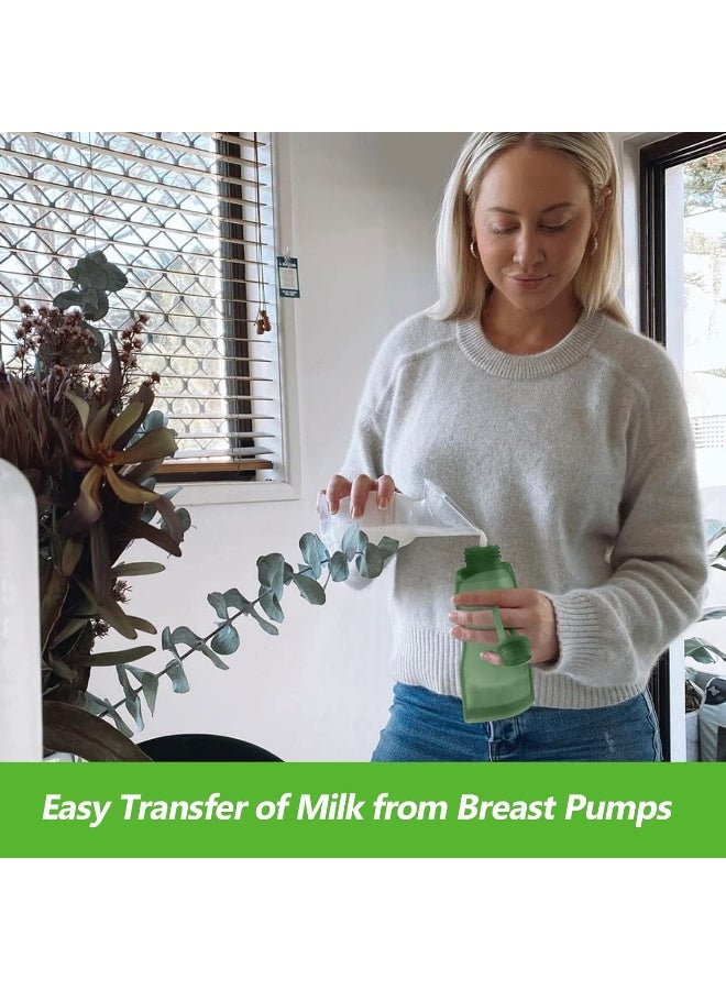 haakaa Silicone Breast Milk Storage Bag 9 oz - Reusable Breastmilk Freezer Bag - Image 5