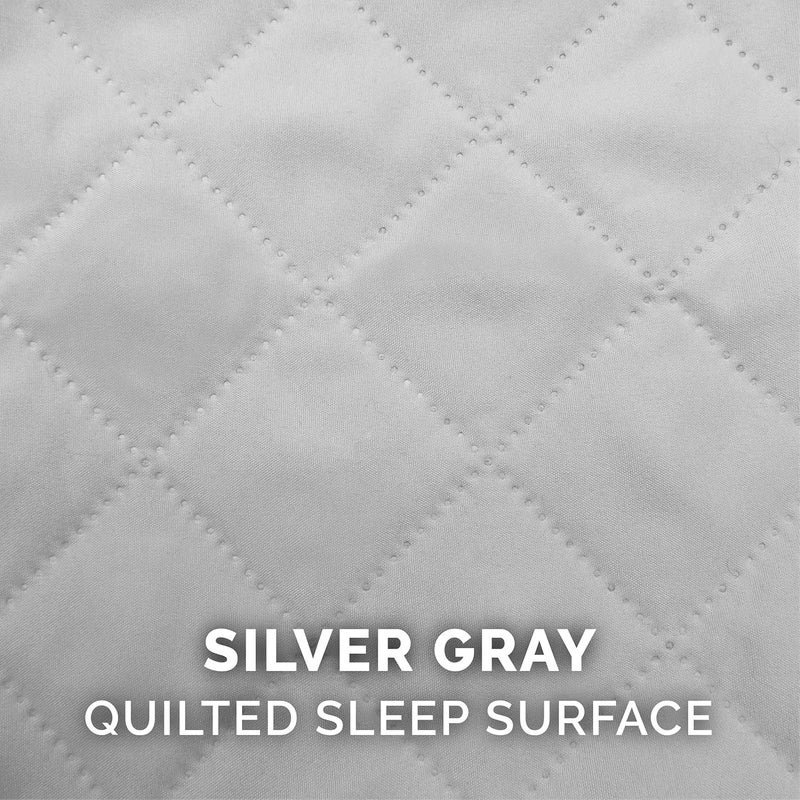 Furhaven Pet Dog Bed Cover | Quilted Traditional Sofa-Style Living Room Couch Pet Bed Replacement Cover for Dogs & Cats, Silver Gray, Jumbo Plus - Image 4