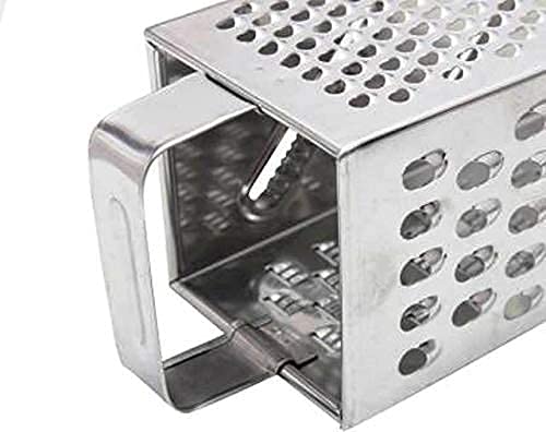 RJ kitchenware Store Stainless Steel Multi Purpose Slicer and Grater (Peeler, Masher, Grater, Cutter, Miller, Squeezer) for Vegetables - 4 Sided Multi Function 8 in 1 Pack - Image 3