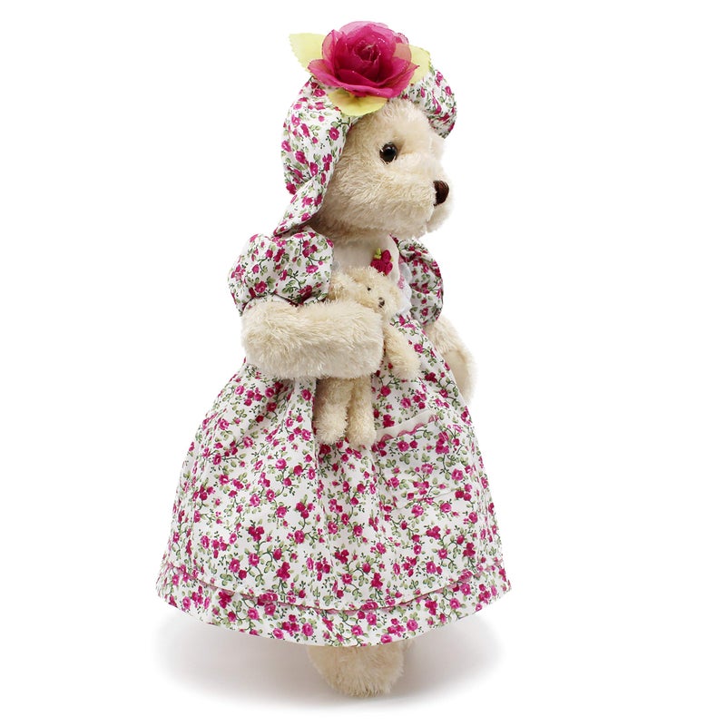 oits cute oitscute Teddy Bears Baby Cute Soft Plush Stuffed Animal Toy for Girl Women 16 Red Flower - Image 3