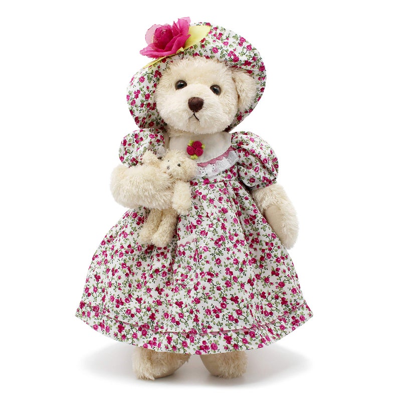 oits cute oitscute Teddy Bears Baby Cute Soft Plush Stuffed Animal Toy for Girl Women 16 Red Flower - Image 2