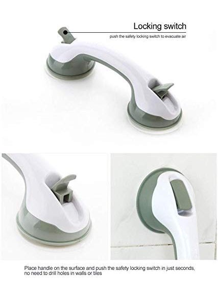 NOBILEA NOBILEA Bathroom Helping Handle Safety Helping Handle Anti Slip Support Toilet Bathroom Safe Grab Bar Handle Vacuum Sucker Suction Cup Handle Rail Grip 1 Pcs  - Image 4