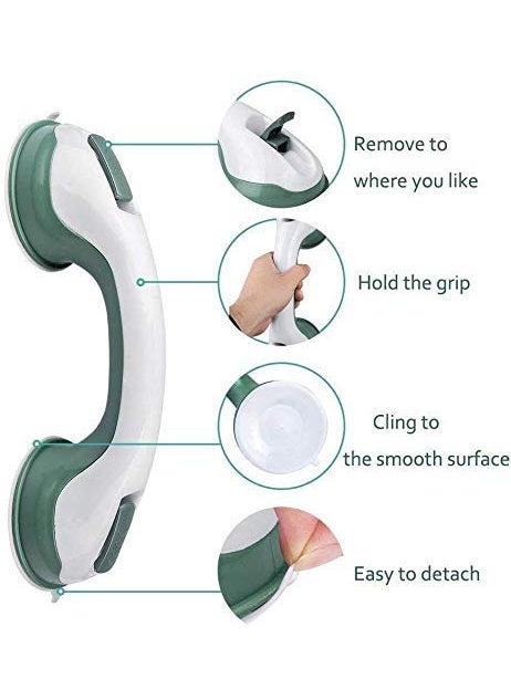 NOBILEA NOBILEA Bathroom Helping Handle Safety Helping Handle Anti Slip Support Toilet Bathroom Safe Grab Bar Handle Vacuum Sucker Suction Cup Handle Rail Grip 1 Pcs  - Image 3